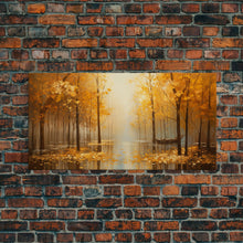 Carregar imagem no visualizador da galeria, Fall Centerpiece Landscape Painting Canvas Print, Autumn Landscape Decor, Fall Centerpiece Fall Home Decor, Fall Wall Decor, Fall Home Decor
