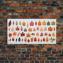 Carregar imagem no visualizador da galeria, Fall Leaves Photography Study, Framed Canvas Print, Fall Decor, Autumn Decor, Fall Centerpiece, Seasonal Art, Fall Centerpiece
