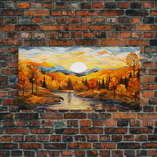 Carregar imagem no visualizador da galeria, Abstract Wall Art, Fall Decor, Autumn Wall Art, Fall Trees, Landscape Art, Canvas Wall Art, Wall Print, Country Home Decor, Thank You Gift
