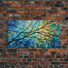 Carregar imagem no visualizador da galeria, Beautiful Impasto Style Tree Branch&amp; Leaves Canvas Print, Framed Wall Art, Above Sofa Art, Air BNB Decor, Framed Wall Decor, Centerpiece Art
