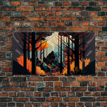 Carregar imagem no visualizador da galeria, Forest fire seen through a kaleidoscope, framed canvas print, wall art
