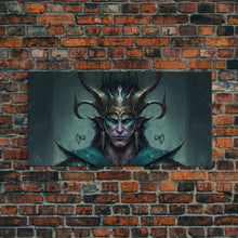 Carregar imagem no visualizador da galeria, Aesthetic Loki the Trickster God, Norse Mythology, Framed Canvas Print, Extra Large Art, Fantasy Decor, Pastel Aesthetic Art
