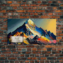 Carregar imagem no visualizador da galeria, Abi Gamin, Wall Art, Original Mountain Painting Print, Travel Poster, Mountain Landscape Wall Decor, Mountains of India
