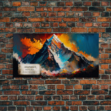 Carregar imagem no visualizador da galeria, Annapurna II, Wall Art, Original Mountain Painting Print, Travel Poster, Mountain Landscape Wall Decor, Abstract Mountain Art
