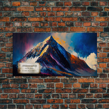 Carregar imagem no visualizador da galeria, Apsarasas Kangri, Wall Art, Original Mountain Painting Print, Travel Poster, Mountain Landscape Wall Decor, Abstract Mountain Art
