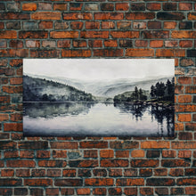 Load image into Gallery viewer, Blue Lake Art | Framed Canvas Print | Blue Lake Painting | Oregon Lake House Decor | Guest Room Landscape Painting | Sparks Lake Painting
