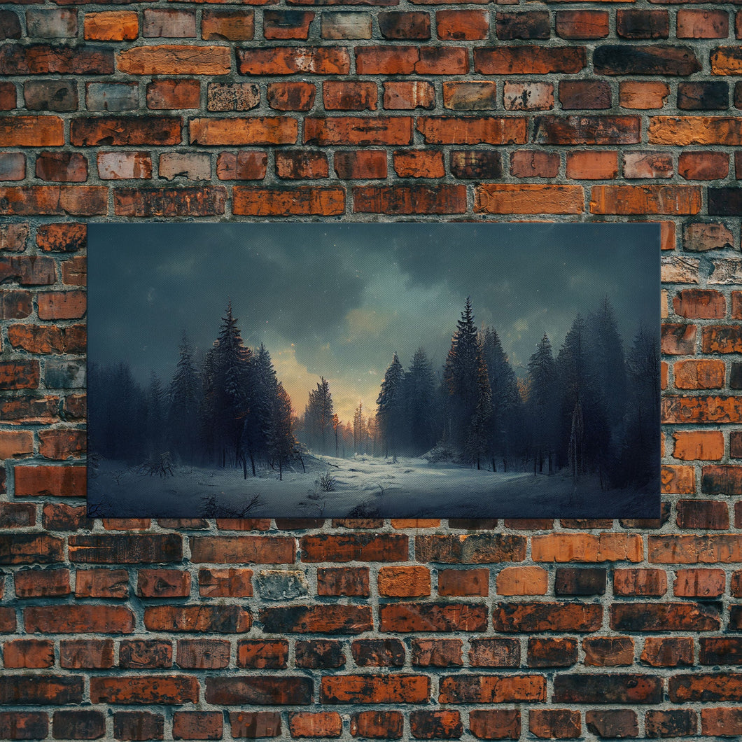 Dreamy Landscape Painting Canvas Print, country side, farmhouse decor, beautiful scenic wall art