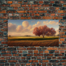 Carregar imagem no visualizador da galeria, A lone tree in a Texas field, Canvas print, Texan art, Prairies, fields and grass
