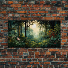 Carregar imagem no visualizador da galeria, Forest Wall Art, Trees Wall Print, Jungle Wall Art, Panoramic Art, Wall Art, Canvas Art, Landscape Art, Dorm Room Art, Office Decor, Prints
