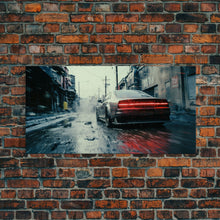 Load image into Gallery viewer, Cool Supercar Art, Framed Canvas Print, Cyberpunk Sportscar Painting, Futuristic Supercar Painting, Man Cave Decor, Gift For Him, Car Guy
