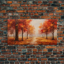 Carregar imagem no visualizador da galeria, Fall Decor, Beautiful Forest In Early Autumn, Landscape Framed Canvas Print Painting, Wall Art, Wall Decor, Autumn Decor, Farmhouse Decor
