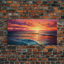 Carregar imagem no visualizador da galeria, Beach Art, Framed Canvas Print, Beach Wall Art, Gift For Him, Above Sofa Art, Centerpiece Art, Wall Decor, Beach Print, Beach Wall Decor
