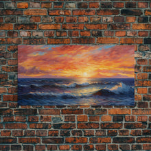 Carregar imagem no visualizador da galeria, Beach Art, Framed Canvas Print, Beach Wall Art, Gift For Him, Above Sofa Art, Centerpiece Art, Wall Decor, Beach Print, Beach Wall Decor
