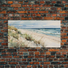 Load image into Gallery viewer, Framed Ocean Art, Beach Wall Art, Canvas Print, Framed Wall Art, Living Room Wall Decor, Abstract Landscape Art, Beach Painting
