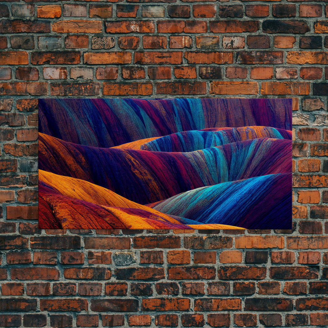 Beautiful Geological art, Geology, Colorful stone formations, ready to hang canvas print wall art, framed canvas wall art, mancave wall art