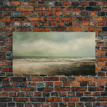 Carregar imagem no visualizador da galeria, Landscape Oil Painting Canvas Print Wall Art, Nature Framed Large Gallery Art, Minimalist Art, Ready To Hang, Moody and Drab Art

