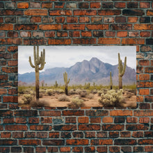 Load image into Gallery viewer, Desert Wall Art, Desert Decor, Framed Canvas Print, Desert Photography, Cactus Wall Art, Southwestern Decor, Landscape Prints, Boho Wall Art
