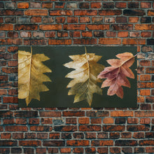 Carregar imagem no visualizador da galeria, Autumn Leaf Arrangement Wall Decor, ready to hang canvas print wall art, Fall Decor
