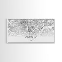 Cargar imagen en el visor de la galería, Cincinnati Street Map, Ohio Map, Map Print, Modern Art, Wall Art, Canvas Art, Garage Art, Educational Wall Art, Above Desk Décor, Room Décor

