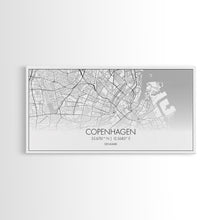 Load image into Gallery viewer, Copenhagen Street Map, Denmark Map, Map Print, Minimalist Art, Wall Art, Canvas Art, Modern Room Décor, RV Wall Décor, Gift For Pilot
