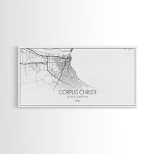 Load image into Gallery viewer, Corpus Christi Street Map, Texas Map, Map Print, Minimalist Art, Wall Art, Canvas Art, Homeschool Gifts, College Dorm Décor, Tiny Home Décor
