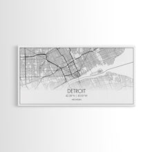 Load image into Gallery viewer, Detroit Street Map, Michigan Map, Map Print, Minimalist Art, Wall Art, Canvas Art, Office, Apartment Décor, Poker Room Décor, Fun Wall Art
