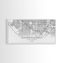 Cargar imagen en el visor de la galería, Huntington Beach City Map, California Map, Map Art, Modern Art, Wall Art, Canvas Art, Coastal Wall Art, Ocean Wall Art, Travel Gifts For Men
