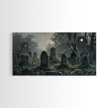 Load image into Gallery viewer, Dark Academia Wall Art, Framed Canvas Print, Spooky Halloween Wall Art, Halloween Wall Decor, Spooky Vibes, Victorian Oil Painting
