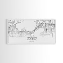 Load image into Gallery viewer, Madison City Map, Wisconsin Map, Map Art, Modern Art, Wall Art, Canvas Art, Unique Gifts, Large Wall Art, College Décor, Room Décor, Prints
