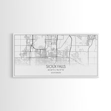 Load image into Gallery viewer, Sioux Falls City Map, South Dakota Art, Map Print, Modern Wall Art, Wall Art, Canvas Art, Large Wall Art, Unique Wall Décor, Office Prints

