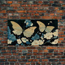 Carregar imagem no visualizador da galeria, Butterfly canvas part, beautiful butterfly wall art, wall art for girls, living room art, guest room art
