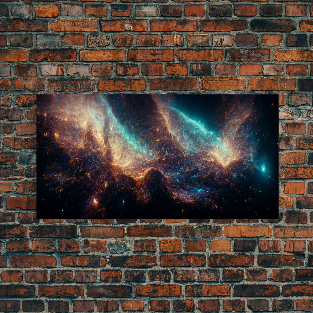 Galaxy canvas print, trippy stars and night sky, universe, cool wall art, unique wall art