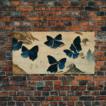 Carregar imagem no visualizador da galeria, Butterfly canvas part, beautiful butterfly wall art, wall art for girls, living room art, guest room butterfly art
