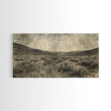 Carregar imagem no visualizador da galeria, Expansive Desert Landscape with Rolling Hills Framed Canvas Print for Farmhouse Bedroom Wall Art Rustic Home Decoration, Scenic Nature Scene
