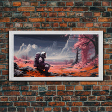 Load image into Gallery viewer, Framed Canvas Print - Stranded - Astronaut Stranded on an Alien Planet, Scifi Wall Art, Science Fiction, Dystopian Space Travel Art
