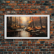 Carregar imagem no visualizador da galeria, Fall Centerpiece Landscape Painting Canvas Print, Autumn Decor, Fall Centerpiece, Fall Home Decor, Fall Wall Decor, Fall Home Decor
