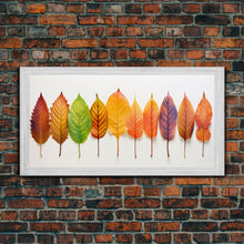 Carregar imagem no visualizador da galeria, Fall Leaves Photography Study, Framed Canvas Print, Fall Decor, Autumn Decor, Fall Centerpiece, Seasonal Art, Fall Centerpiece
