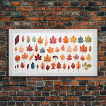 Carregar imagem no visualizador da galeria, Fall Leaves Photography Study, Framed Canvas Print, Fall Decor, Autumn Decor, Fall Centerpiece, Seasonal Art, Fall Centerpiece
