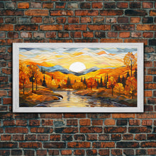 Carregar imagem no visualizador da galeria, Abstract Wall Art, Fall Decor, Autumn Wall Art, Fall Trees, Landscape Art, Canvas Wall Art, Wall Print, Country Home Decor, Thank You Gift
