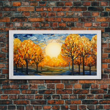 Carregar imagem no visualizador da galeria, Fall Wall Art, Abstract Nature Print, Sunset Art, Fall Leaves, Country Home Decor, New Homeowner Gift, Canvas Wall Art, Wall Hanging
