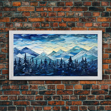 Carregar imagem no visualizador da galeria, Abstract Wall Art, Winter Wall Art, Mosaic Wall Art, Nature Art Print, Canvas Print, Wall Hanging, Landscape Art, Camper Wall Decor
