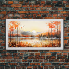 Carregar imagem no visualizador da galeria, Beautiful Sunset Landscape Painting On Canvas, Original Canvas Print Nature Art, Fancy Landscape Wall Art, Bedroom Wall Decor Gifts Boho Art
