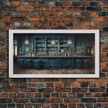 Load image into Gallery viewer, Bar Decor, Prohibition Wall Art, Saloon Wall Art, Canvas Print, Wall Hanging, Panoramic Art, Farmhouse Wall Decor, Kitchen Print, Gift Ideas
