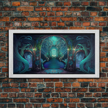 Cargar imagen en el visor de la galería, Fantasy wall art, canvas print, magical forest, fantasy landscape art, ready to hang wall art
