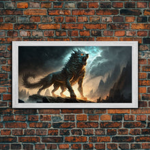 Load image into Gallery viewer, Fenrir, Fenrisúlfr, Norse Mythology, Hróðvitnir, Vánagandr, Vanargand, Fantasy Wolf Art, Nordic Fantasy Art

