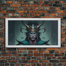 Carregar imagem no visualizador da galeria, Aesthetic Loki the Trickster God, Norse Mythology, Framed Canvas Print, Extra Large Art, Fantasy Decor, Pastel Aesthetic Art
