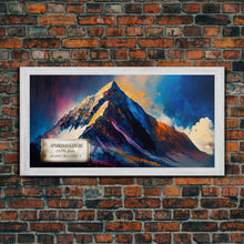 Carregar imagem no visualizador da galeria, Apsarasas Kangri, Wall Art, Original Mountain Painting Print, Travel Poster, Mountain Landscape Wall Decor, Abstract Mountain Art
