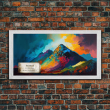 Load image into Gallery viewer, Batura II, Mountain Wall Art, Framed Canvas Print, Mountain landscape Paining Print, Abstract Landscape Art
