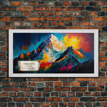Cargar imagen en el visor de la galería, Churen Himal, Travel Poster Wall Art, Framed Canvas Print, Mountain Art, Mountain Landscape Painting
