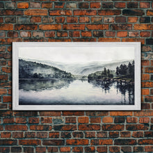 Load image into Gallery viewer, Blue Lake Art | Framed Canvas Print | Blue Lake Painting | Oregon Lake House Decor | Guest Room Landscape Painting | Sparks Lake Painting
